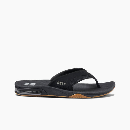 Men's Reef Fanning Sandals - BLACK/SILVER