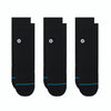 Men's Stance Icon 3-Pack Quarter Socks - BLACK