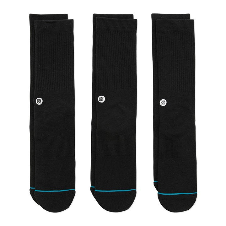 Men's Stance Icon 3-Pack Socks - BLACK