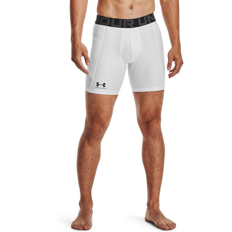 Men's Under Armour 6" Heatgear Short - 100 - WHITE/BLACK