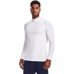 Men's Under Armour ColdGear Fitted Mock - 100 - WHITE/BLACK