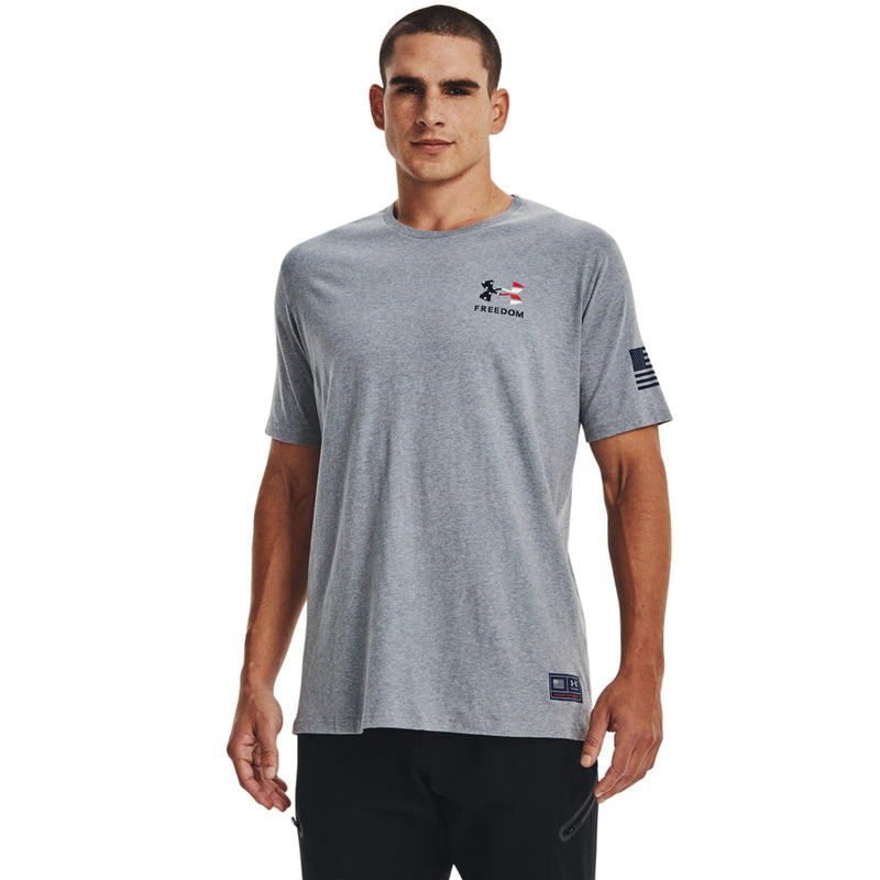 Men's Under Armour Freedom Amp T-Shirt - 035 - STEEL