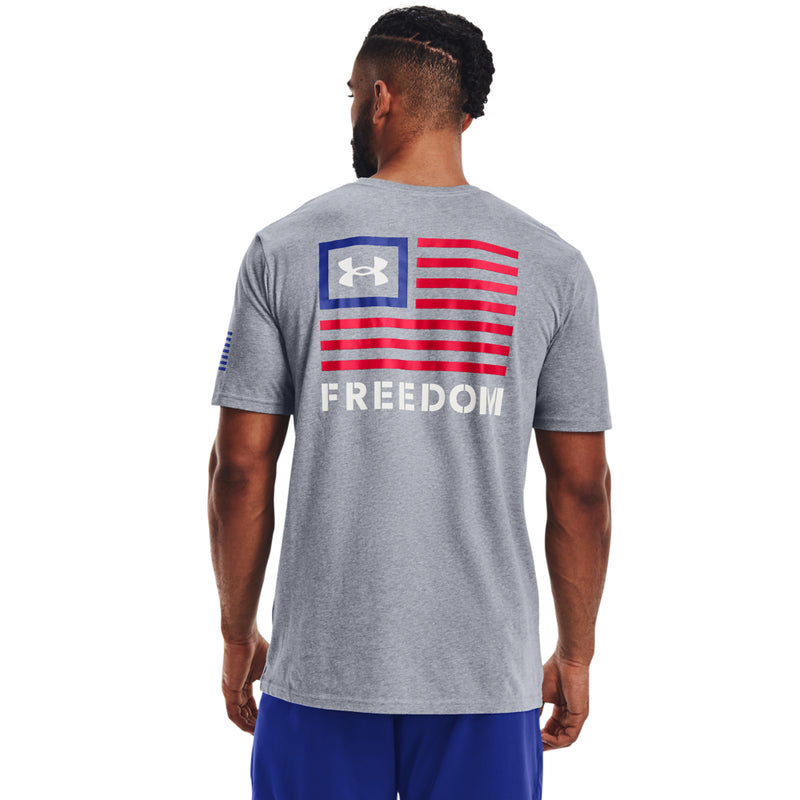 Men's Under ArmourFreedom Flag Gradient T-Shirt - 036 - STEEL