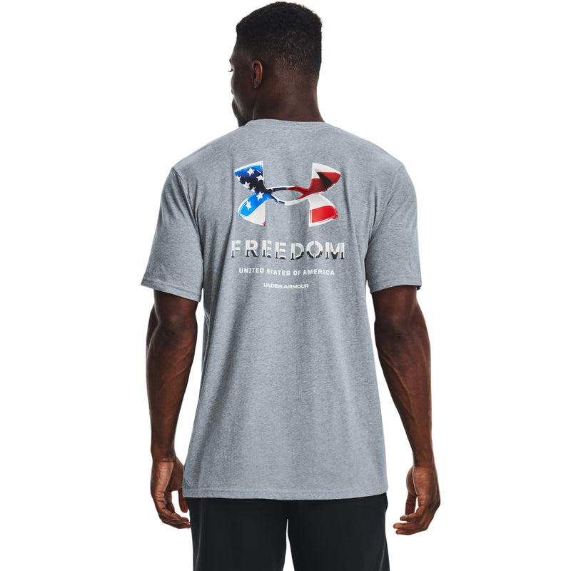 Men's Under Armour Freedom Lockup T-Shirt - 036 - STEEL