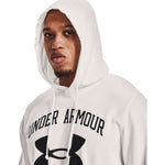 Men's Under Armour Rival Terry Big Logo Hood - 112WHT