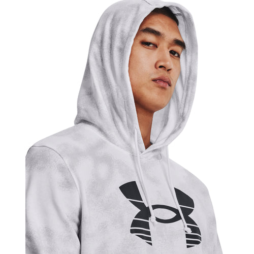 Men's Under Armour Rival Terry Hoodie - 100 - WHITE/BLACK
