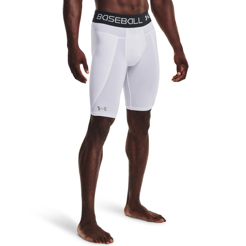 Men's Under Armour Utility Sliding Shorts - 100 - WHITE/BLACK