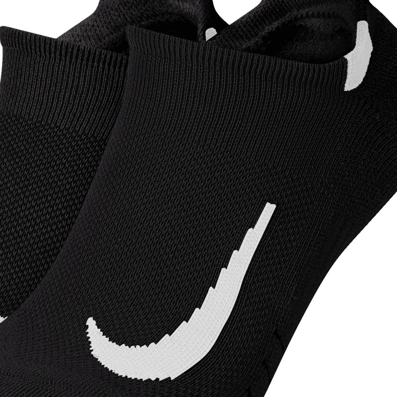 Men's/Women's Nike Multiplier Running No-Show Socks 2-Pack - 010 - BLACK