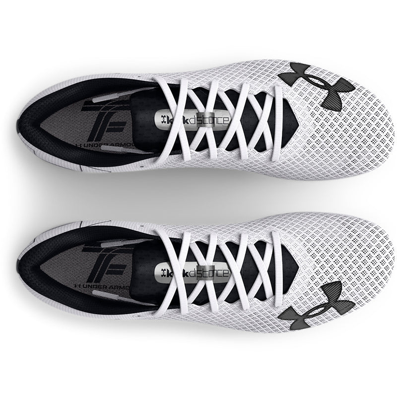 Men's/Women's Under Armour Kick Distance 4 Track Spikes - 100 - WHITE/BLACK