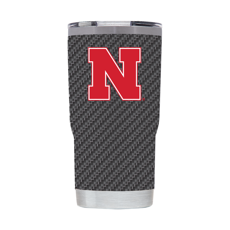 Nebraska Huskers 20oz Carbon Fiber Tumbler