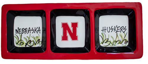 Nebraska Husker 3-Section Divided Tray - NEBRASKA