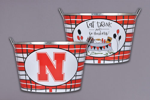 Nebraska Husker Metal Bucket - NEBRASKA