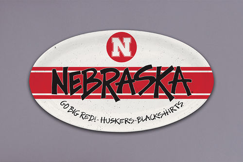 Nebraska Husker Oval Platter - NEBRASKA