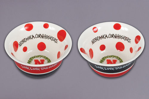 Nebraska Husker Polka Dot Bowl - NEBRASKA