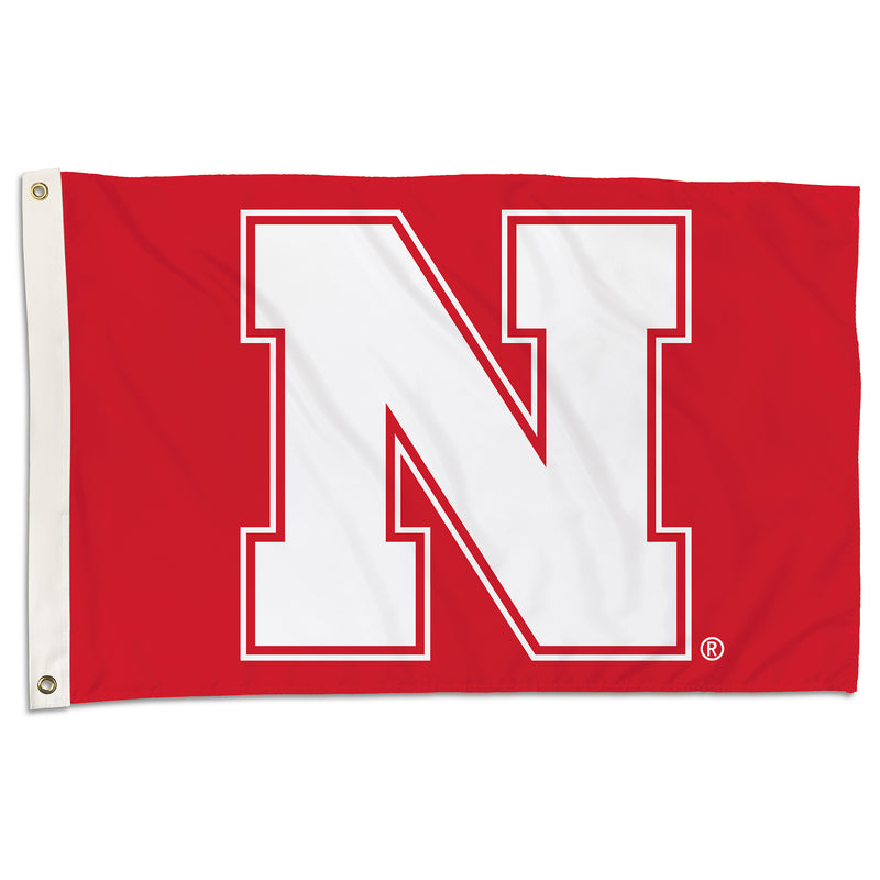 Nebraska Husker White N (2x3) Flag - NEBRASKA