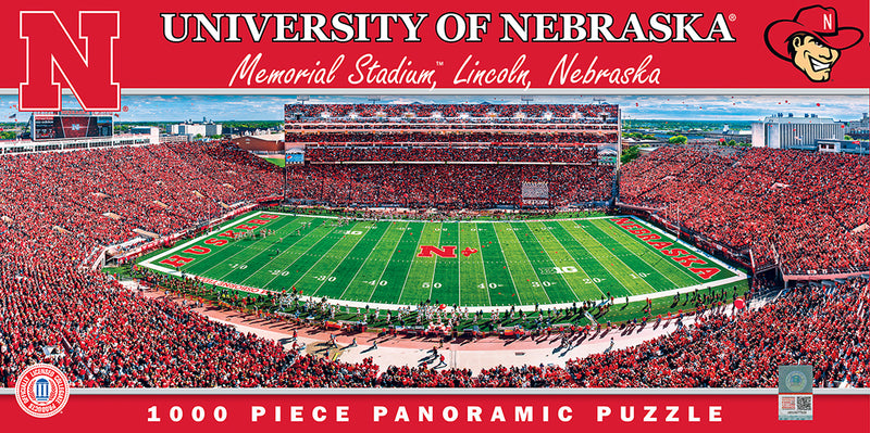 Nebraska Huskers 1000 Piece Panorama Puzzle - NEBRASKA