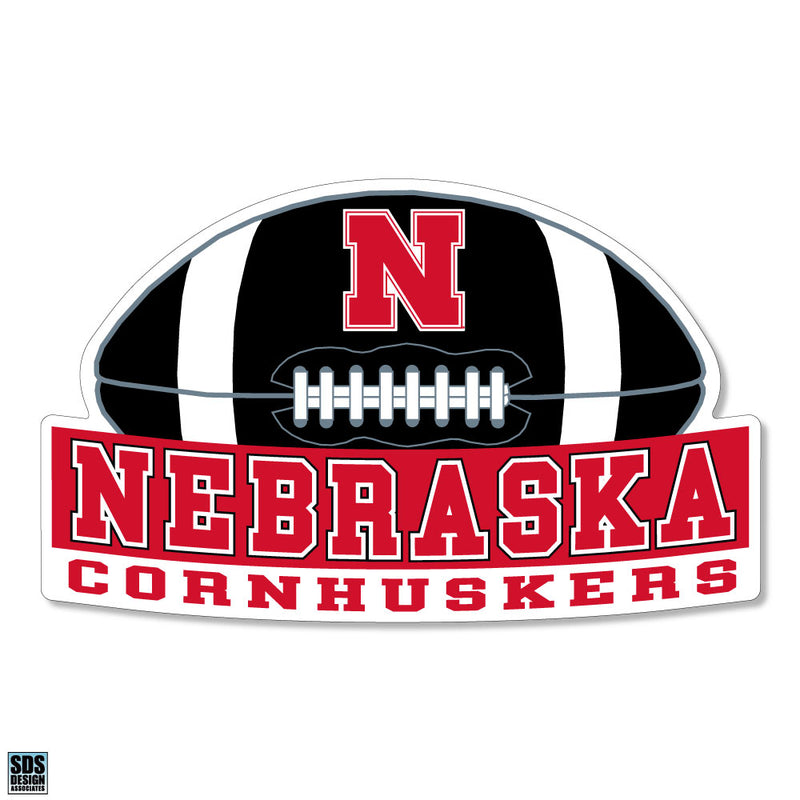 Nebraska Huskers 3" Football Dizzler Sticker - FB
