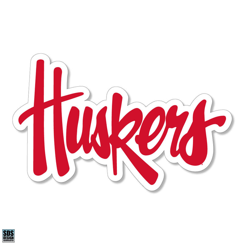 Nebraska Huskers 3" Script Huskers Dizzler Sticker - HUSKERS