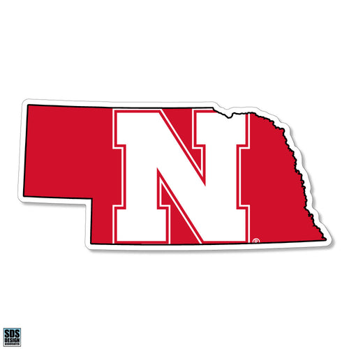 Nebraska Huskers 3" State Dizzler Sticker - NEBRASKA