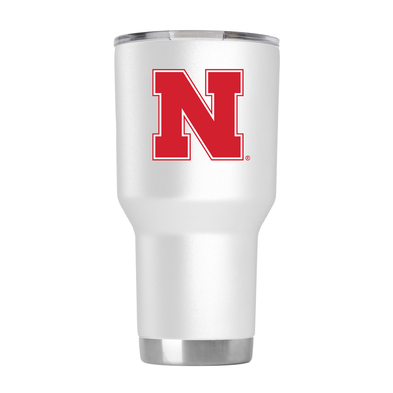 Nebraska Huskers 30oz White Tumbler - NEBRASKA