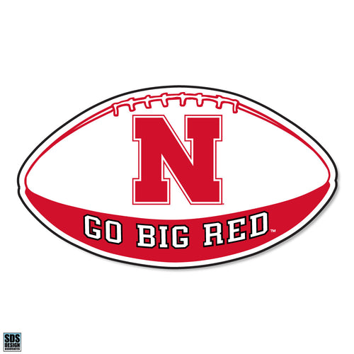 Nebraska Huskers 5" Go Big Red Football Dizzler Sticker - GBR