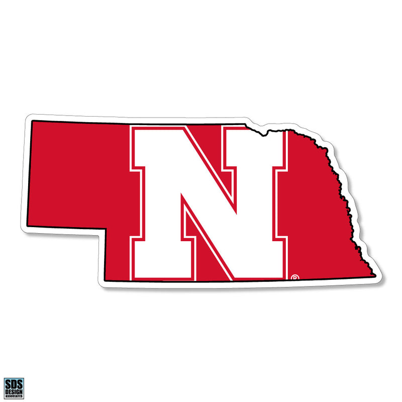 Nebraska Huskers 5" State Dizzler Sticker - NEBRASKA