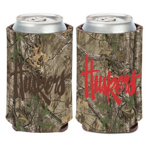 Nebraska Huskers Camo Can Cooler - HUSKERS