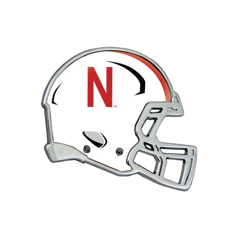 Nebraska Huskers Chrome Helmet Auto Emblem - NEBRASKA
