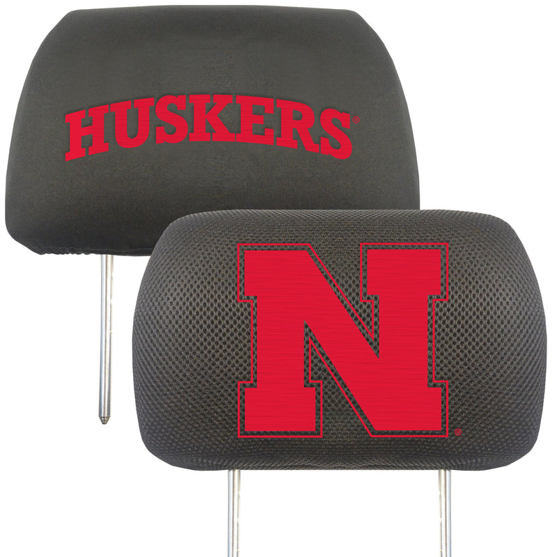 Nebraska Huskers Embroidered Head Rest Cover Set - 2 Pieces - HUSKER