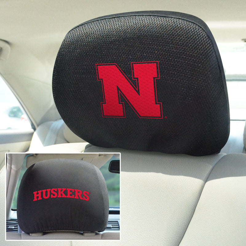 Nebraska Huskers Embroidered Head Rest Cover Set - 2 Pieces - HUSKER