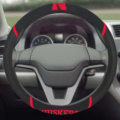 Nebraska Huskers Embroidered Steering Wheel Cover - NEBRASKA