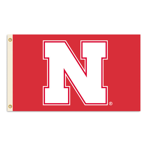 Nebraska Huskers Logo 2 Sided (3x5) Flag - NEBRASKA