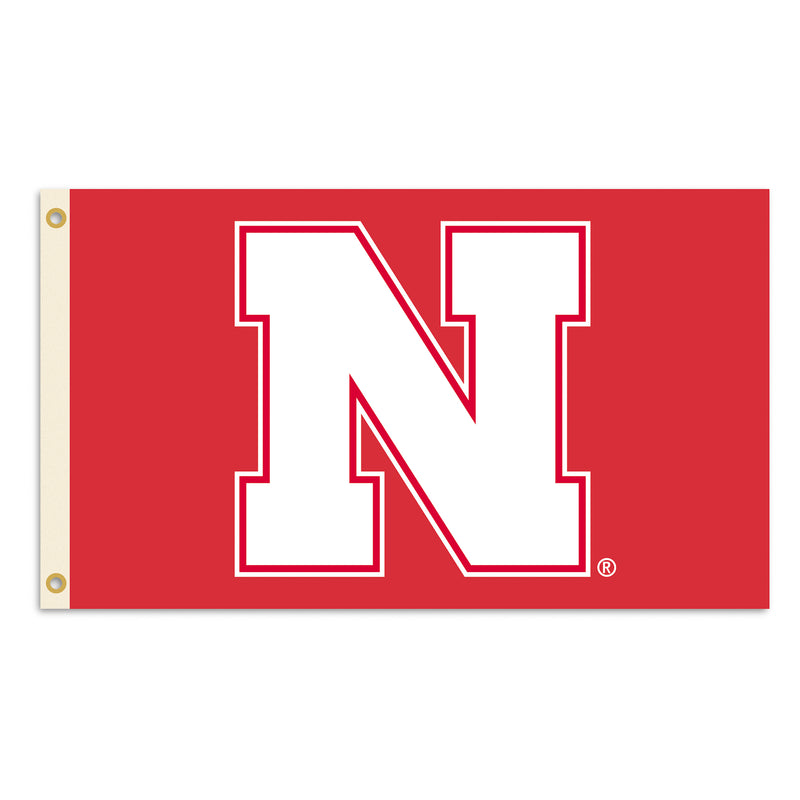 Nebraska Huskers Logo 2 Sided (3x5) Flag - NEBRASKA