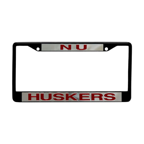Nebraska Huskers Metallic NU License Plate Frame - NEBRASKA