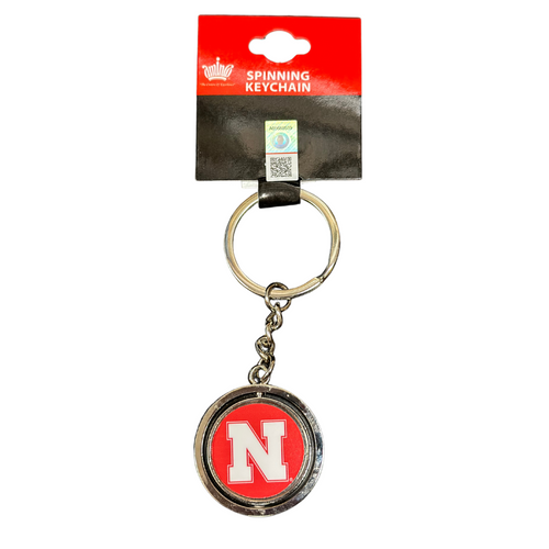 Nebraska Huskers Spinning Logo Keychain - NEBRASKA
