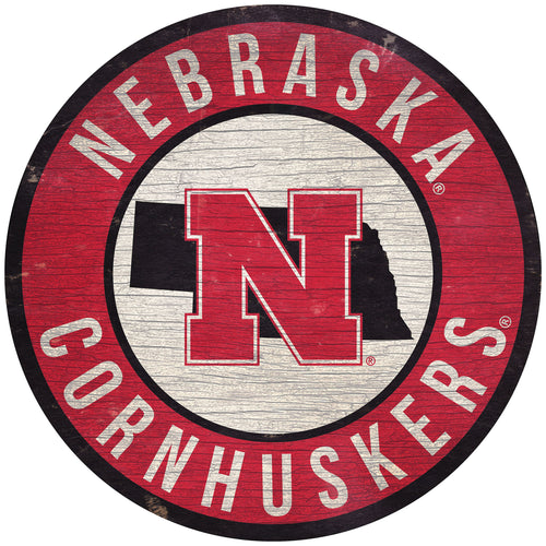 Nebraska Huskers State Circle - NEBRASKA