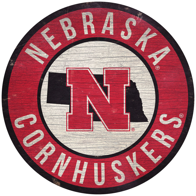 Nebraska Huskers State Circle - NEBRASKA