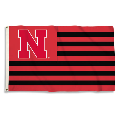 Nebraska Huskers Stripes (3x5) Flag - NEBRASKA