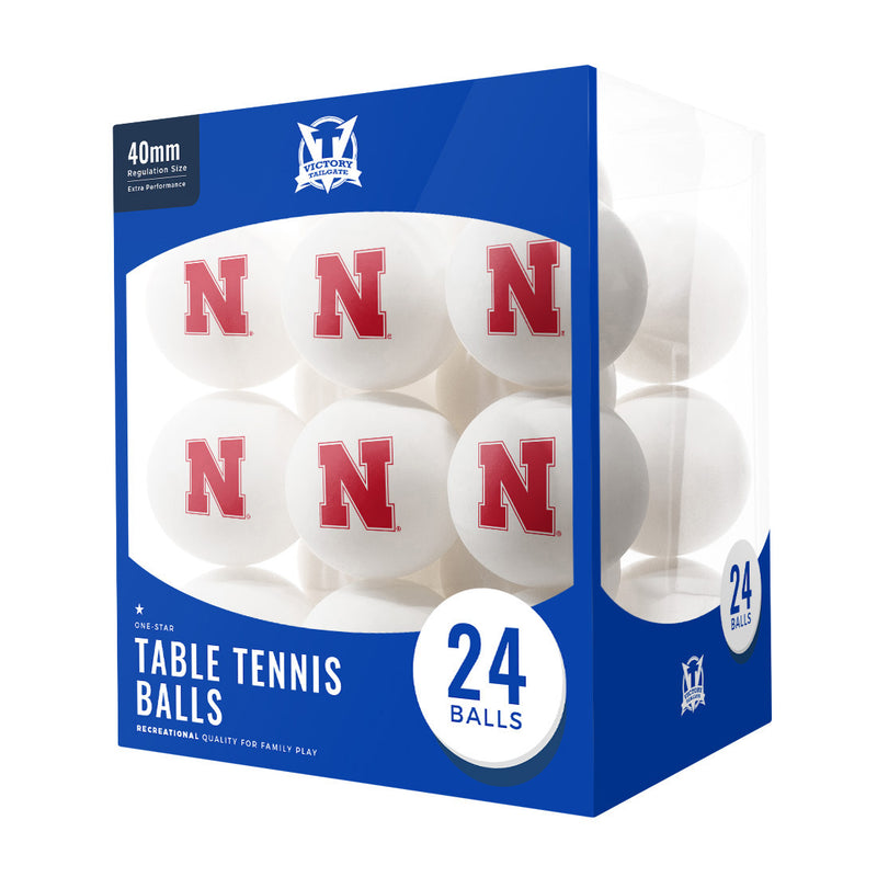 Nebraska Huskers Table Tennis Balls - NEBRASKA