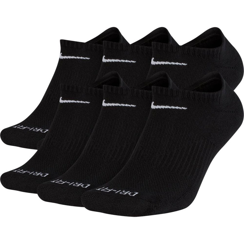 Men's/Women's Nike Everday Cushioned Crew 2-Pack Socks - 010 - BLACK