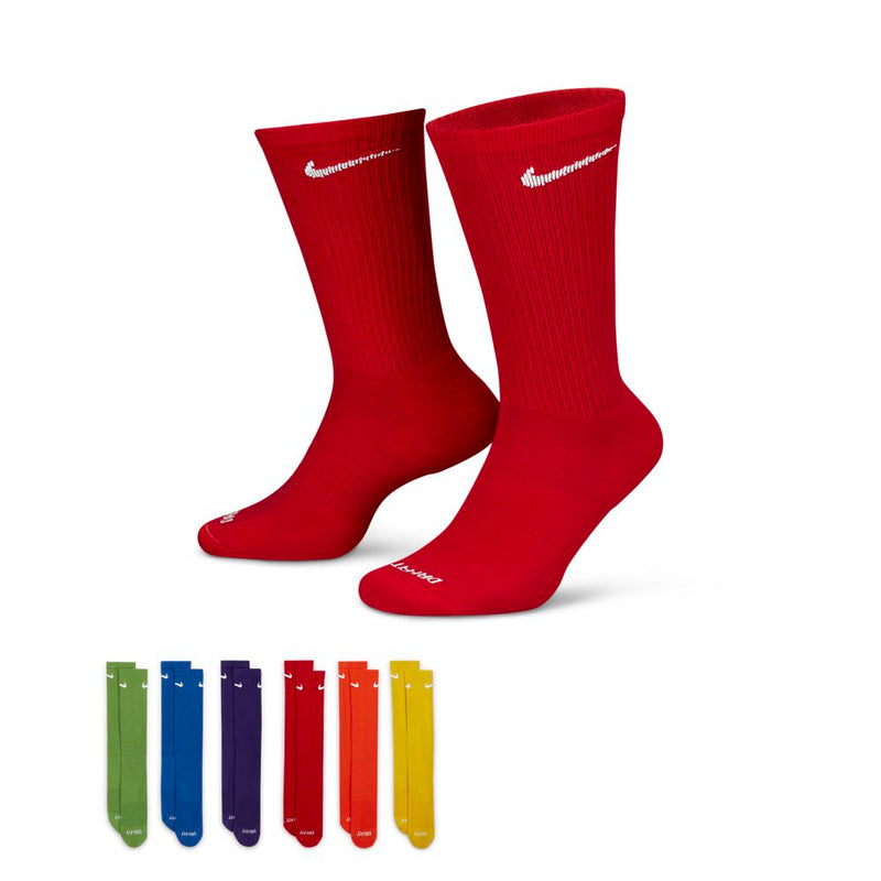 Men's/Women's Nike Everyday Cushion Crew Sock 6-Pack - 903 RAIN