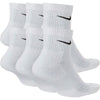 Nike Everyday Plus Cushion Quarter 6-Pack - 100 - WHITE