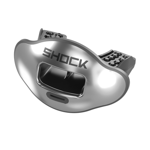 Shock Doctor Max Airflow Chrome Lip Guard Mouthguard - SILVER