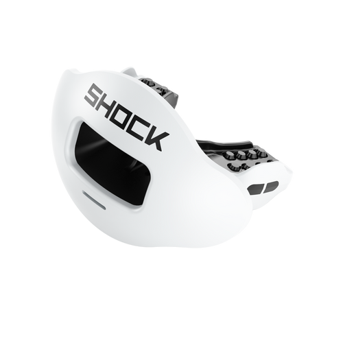 Shock Doctor Max Airflow Lip Guard Mouthguard - WHITE/BLACK