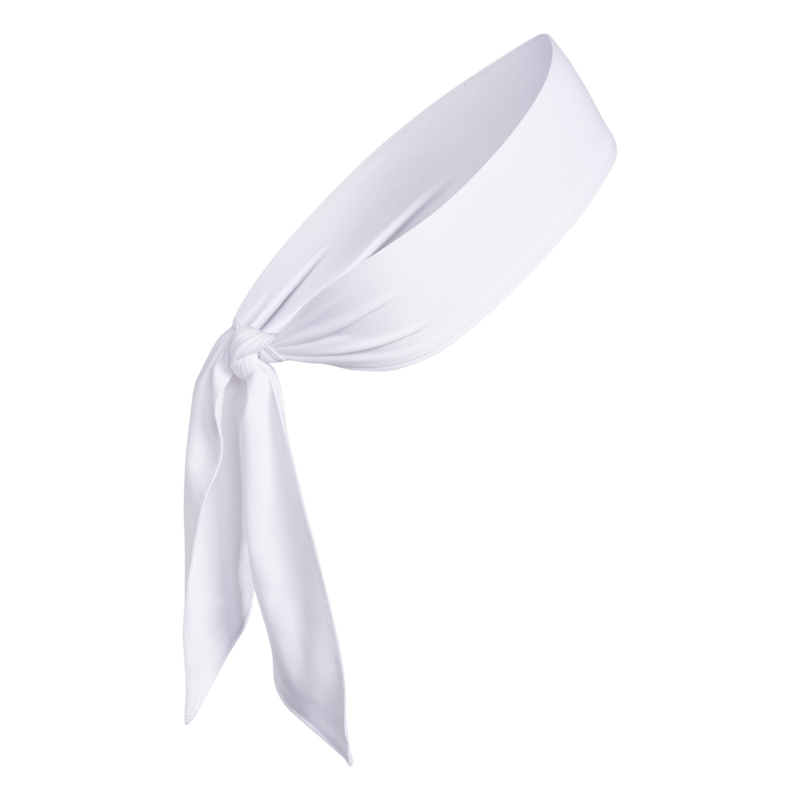 Women's Adidas Alphaskin Tie Headband - WHITE/BLACK
