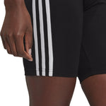 Women's Adidas Essentials 3-Stripes Bike Short - BLACK/WHITE