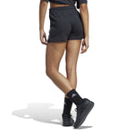 Women's Adidas Essentials Linear French Terry Shorts - BLACK/WHITE