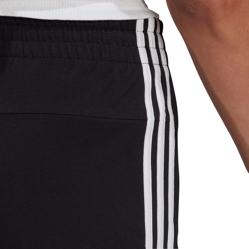 Women's Adidas Essentials Slim 3-Stripes Short - BLACK/WHITE