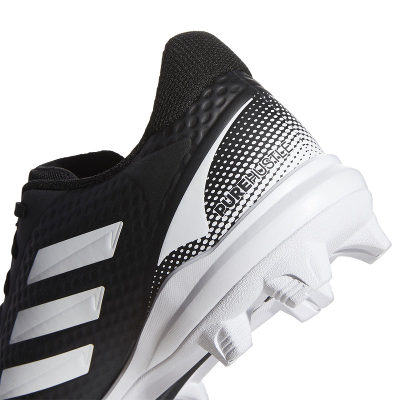 Women's Adidas PureHustle 2.0 Moulded Softball Cleats - BLACK/WHITE