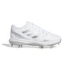 Women's Adidas PureHustle 2.0 Softball Cleats - WHITE/SILVER
